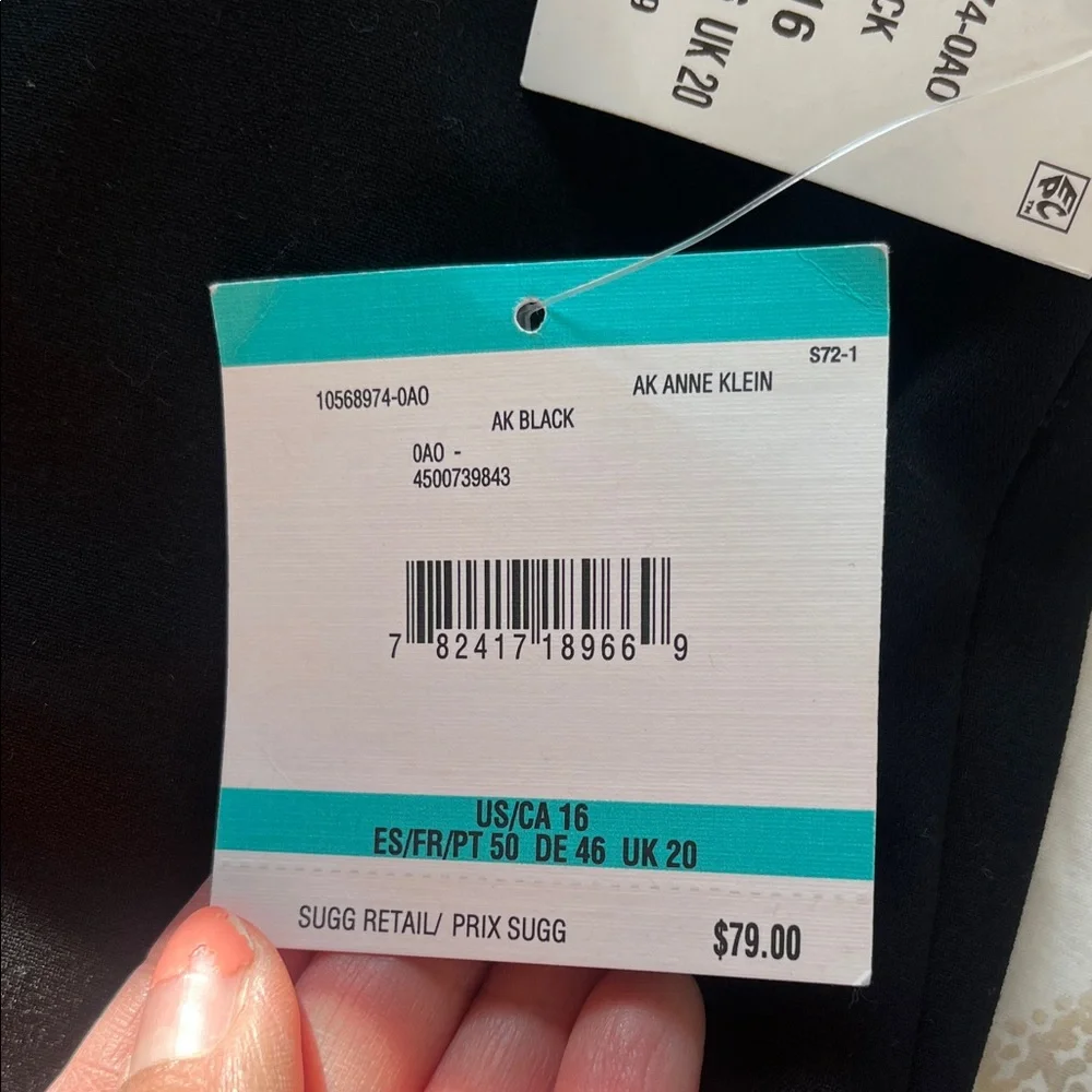 Anne Klein Grace Straight Ankle Black Dress Pants - Picture 4 of 4